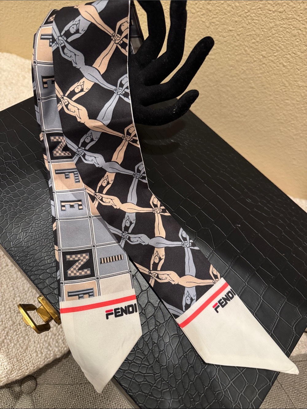 FENDI Silky Twillie Scarf Tie